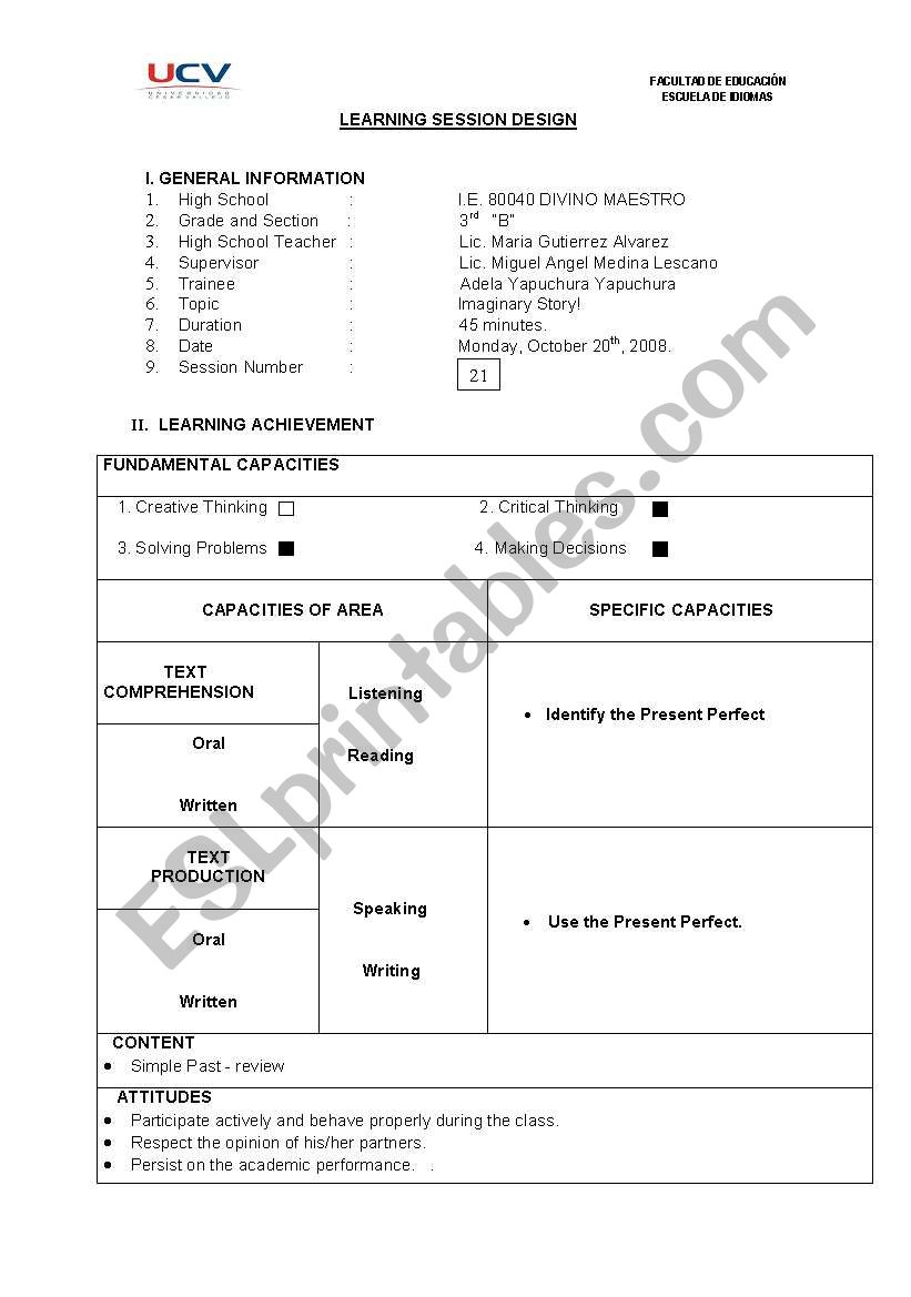 lesson worksheet