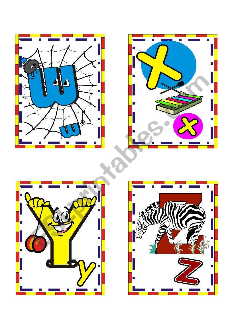 alphabet flash cards .. worksheet