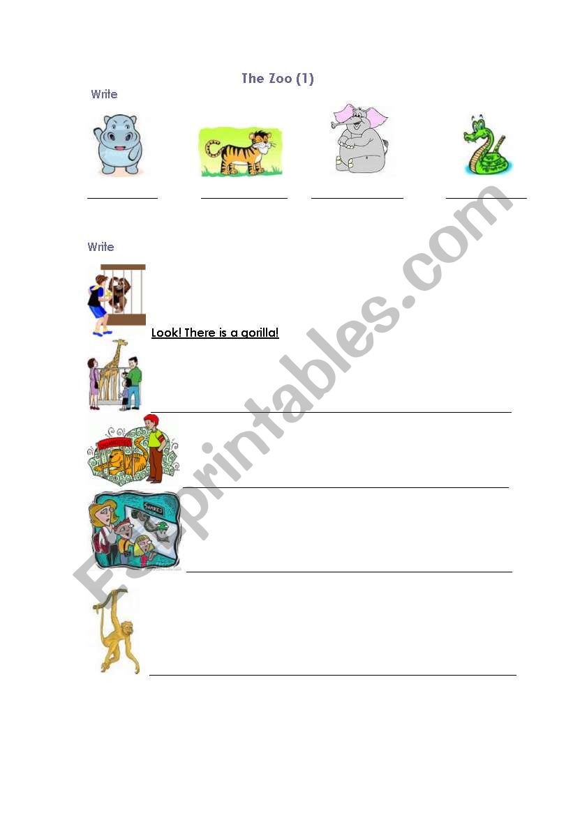 The Zoo worksheet