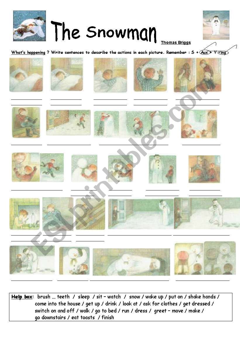 The Snowman story (Raymond Briggs)