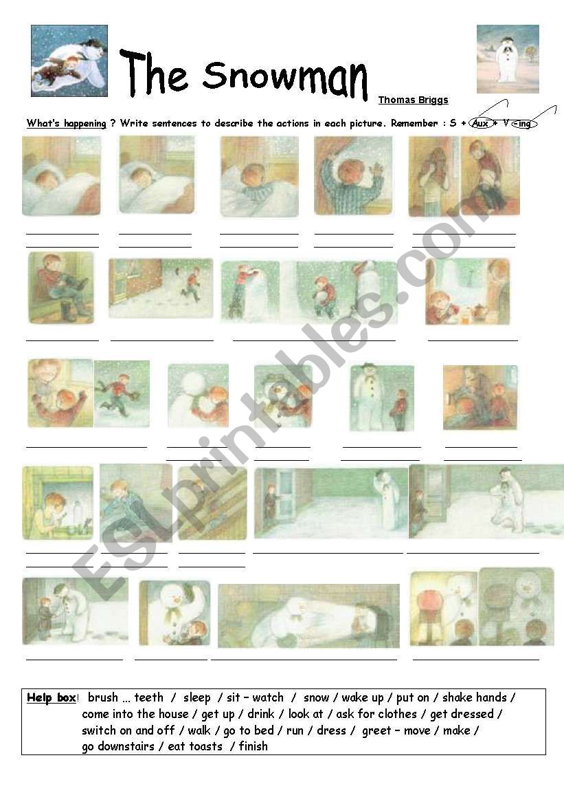 The Snowman story (Raymond Briggs)