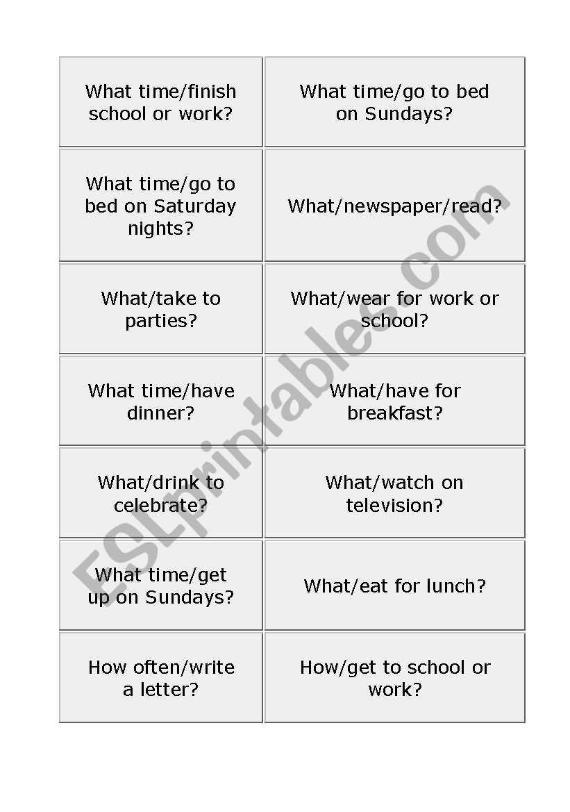 What time worksheet