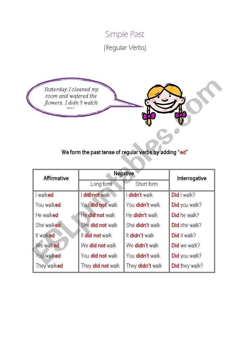 Simple Past worksheet