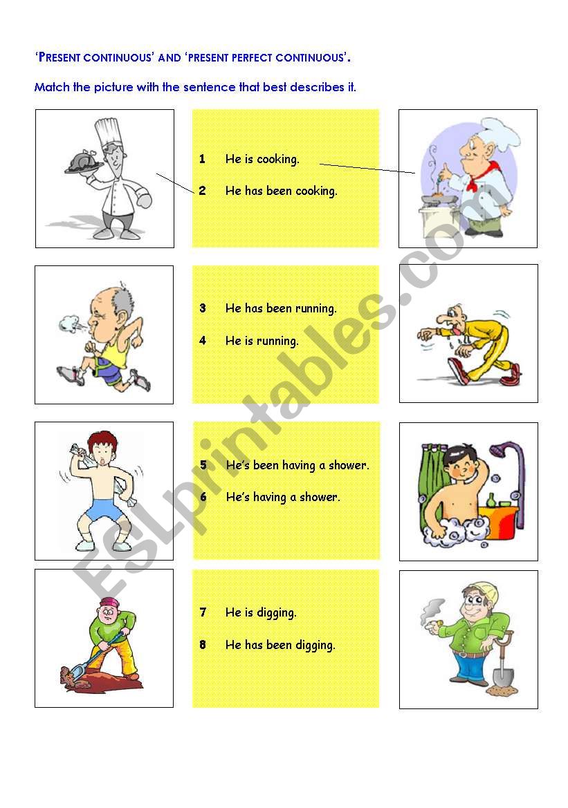 Present continuous versus present perfect continuous 