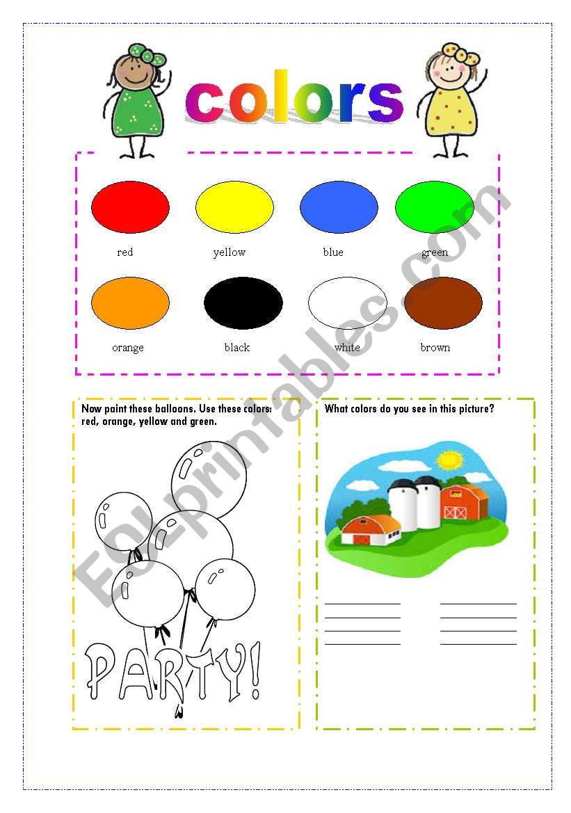 colors worksheet