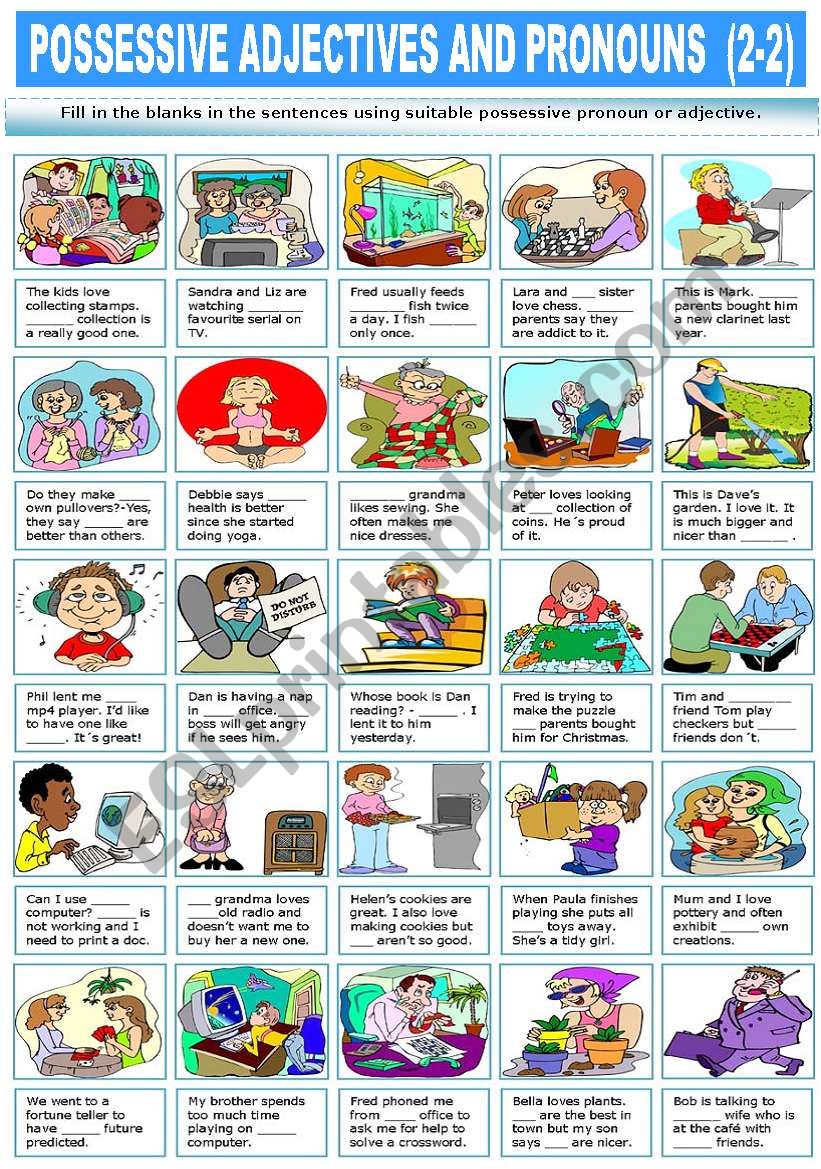 POSSESSIVE ADJECTIVES AND PRONOUNS (2-2)