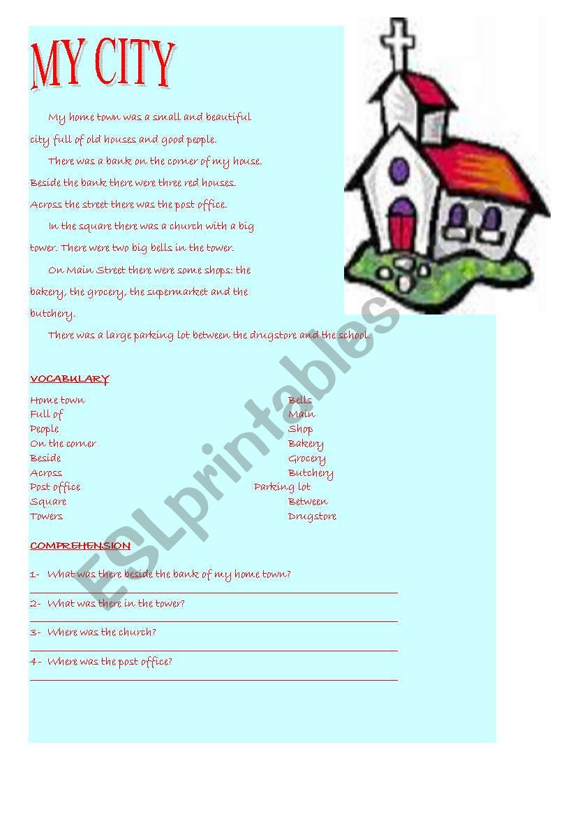 MY CITY worksheet
