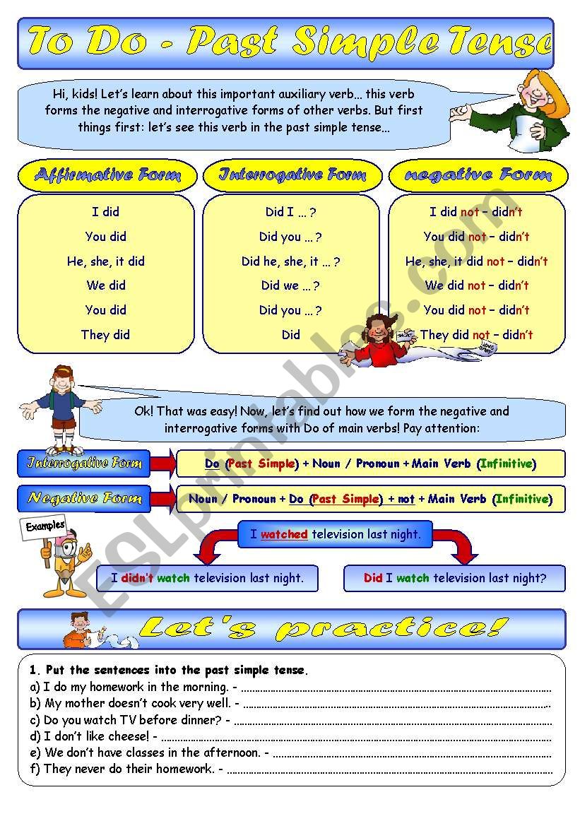 To Do - Past Simple Tense worksheet