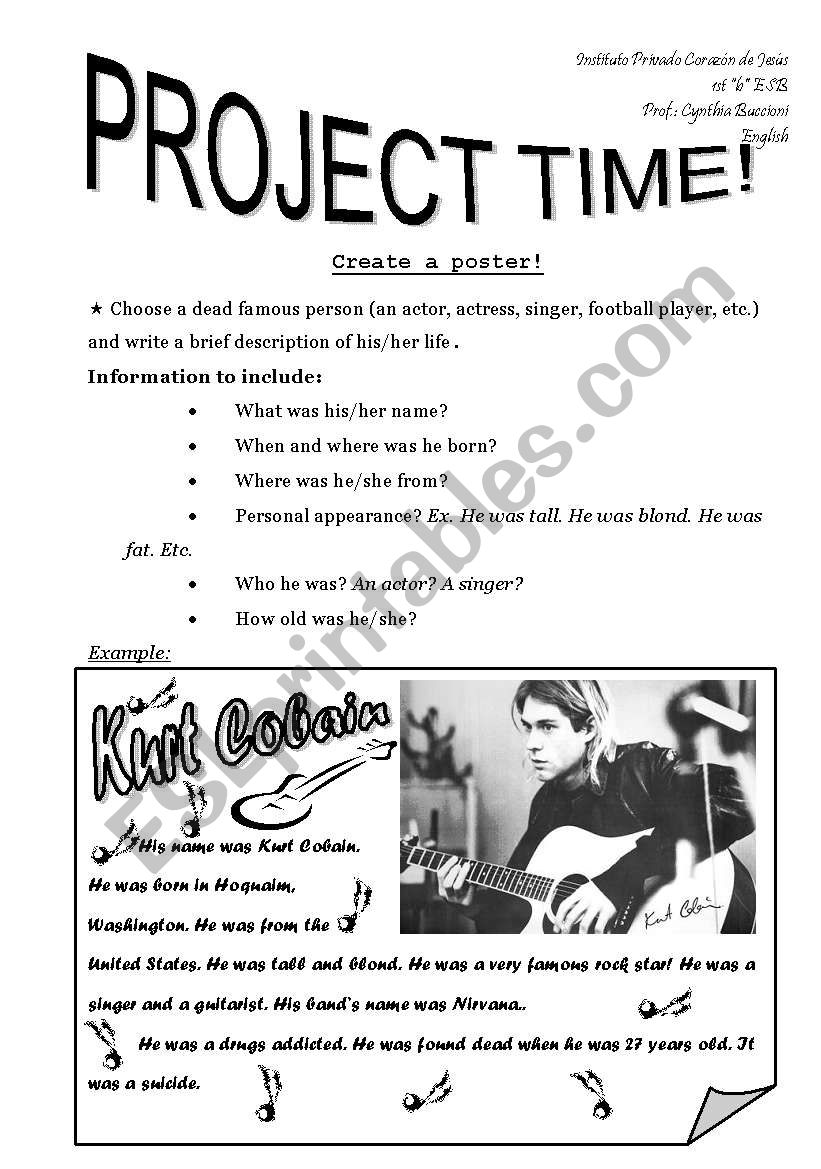 Project time worksheet