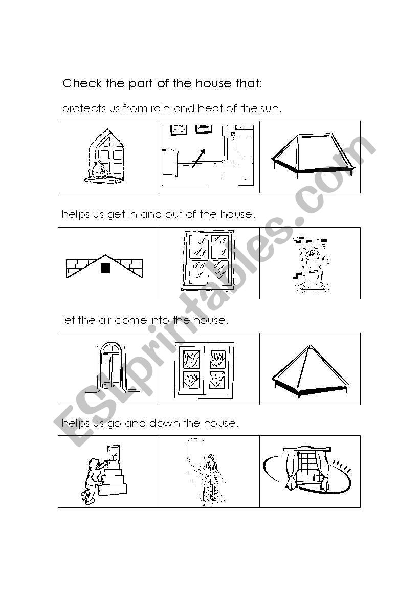 Parts of the House 2 worksheet