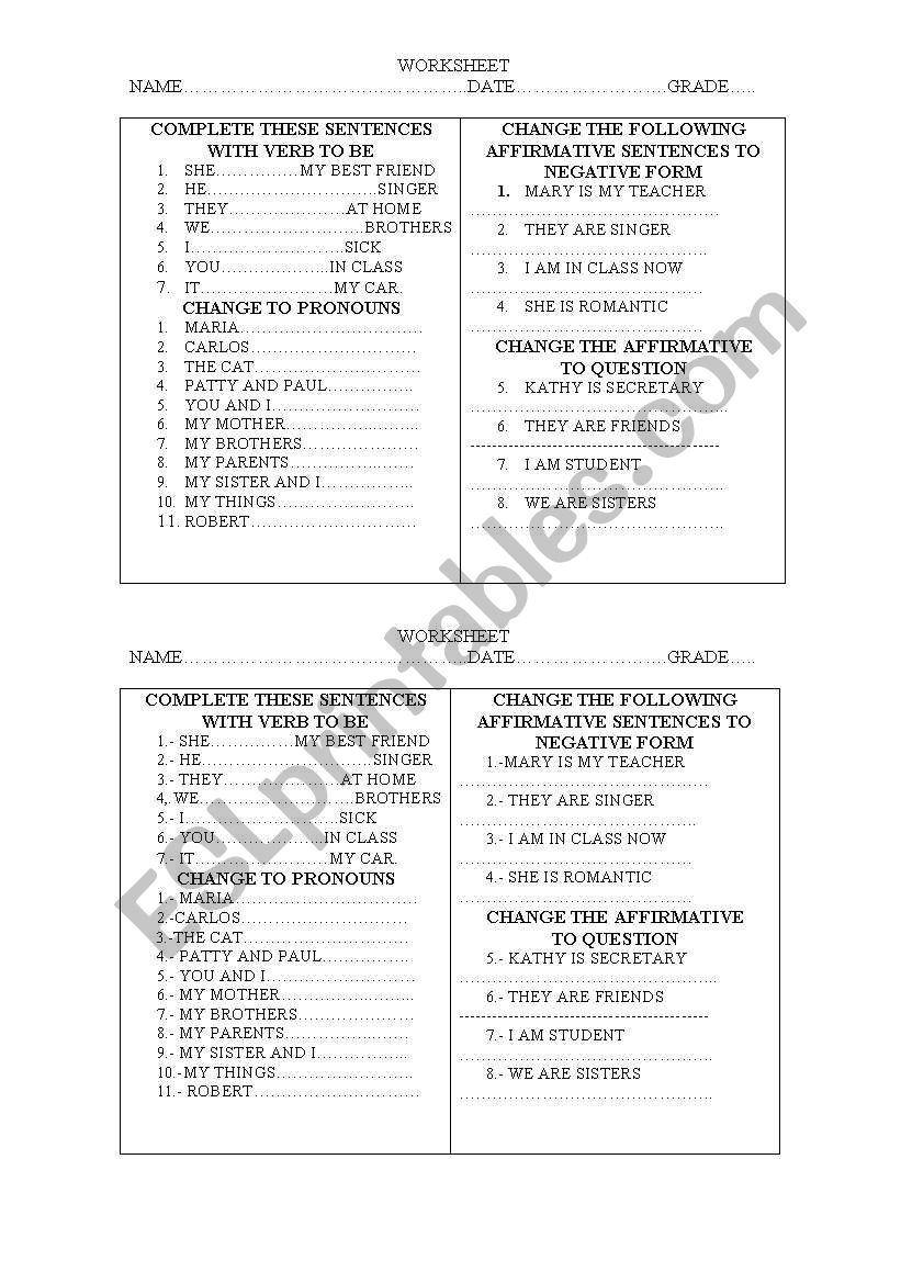WORKSHEET worksheet