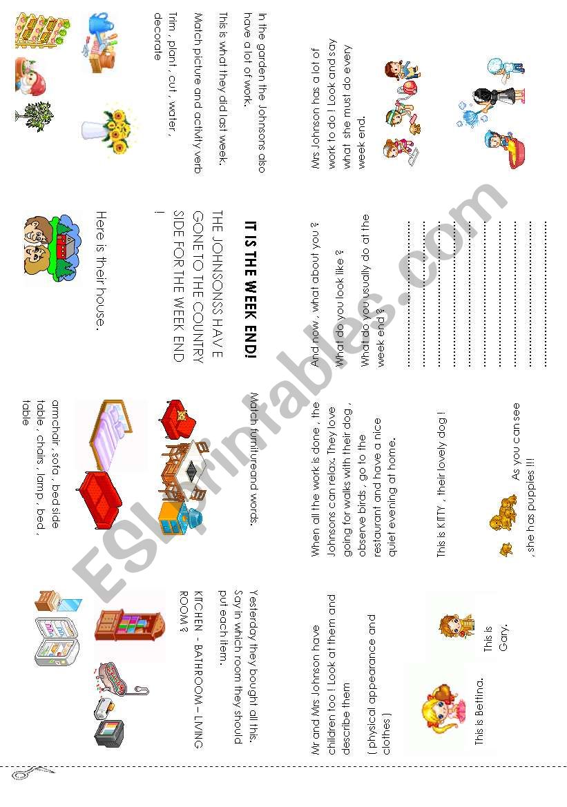 IT IS THE WEEK END MINIBOOK worksheet