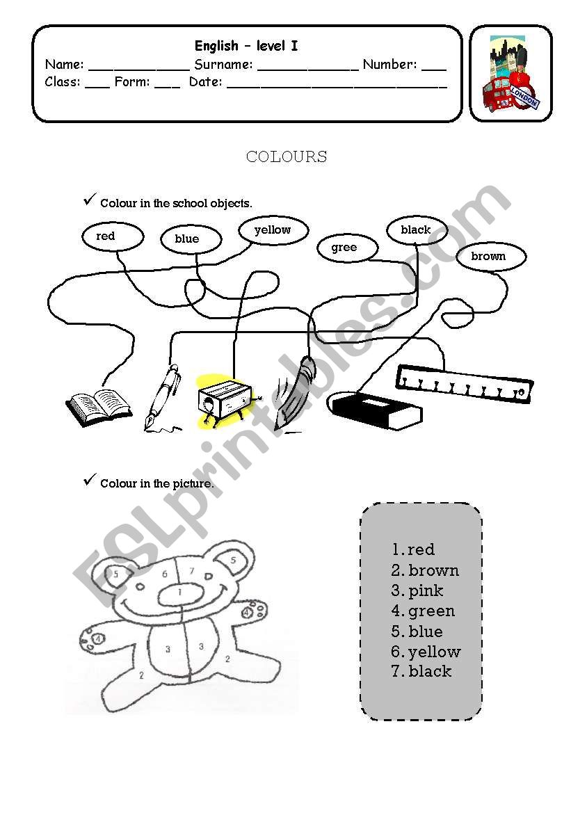 Numbers worksheet