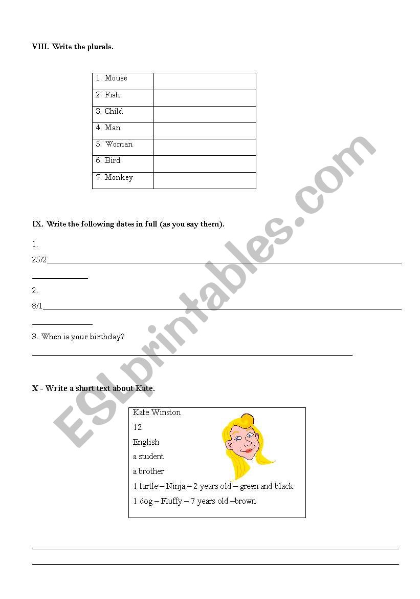 Progress Test - page nr.4 worksheet