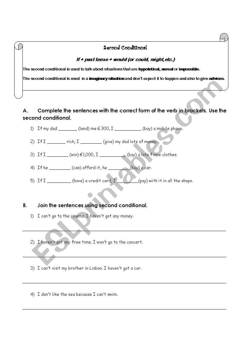 Second Conditional worksheet