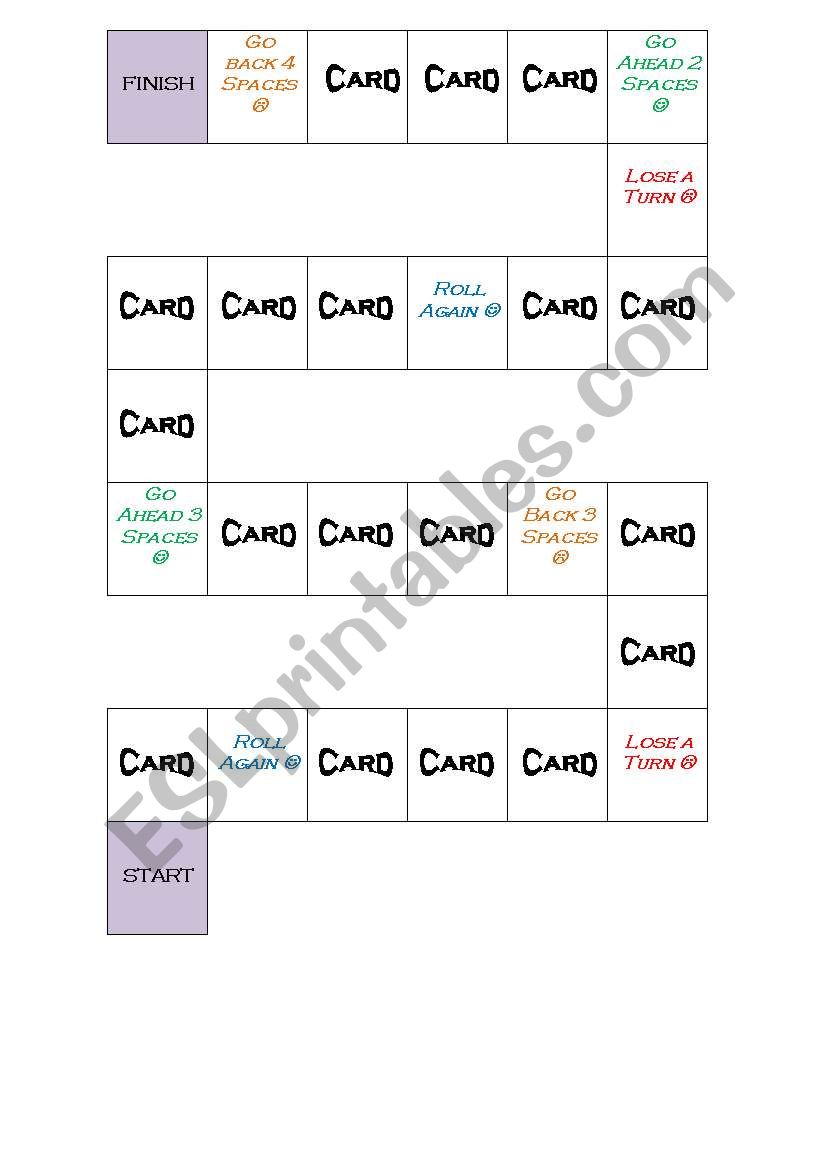 Board Game - Present Simple X Present Continuous