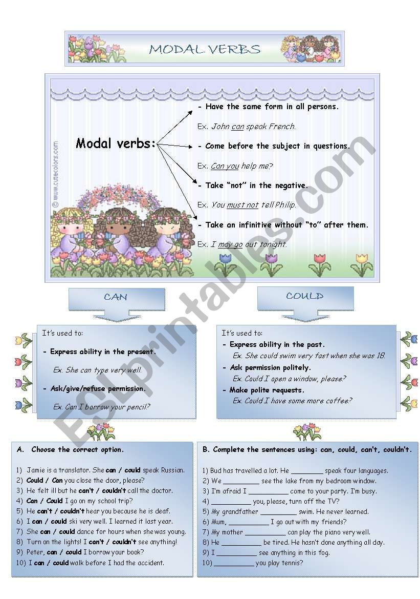 Modal Verbs worksheet