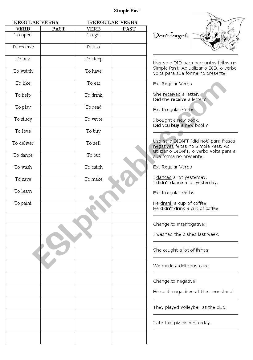 Simple Past worksheet