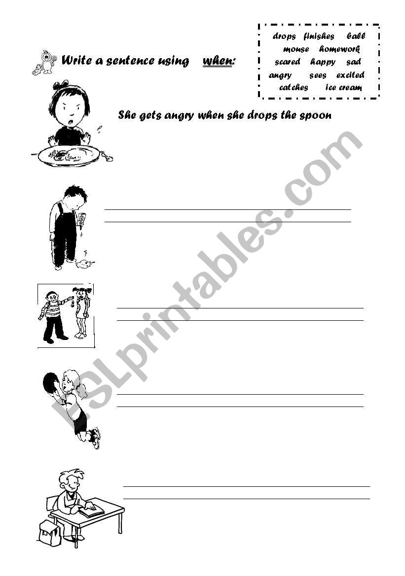 using when worksheet