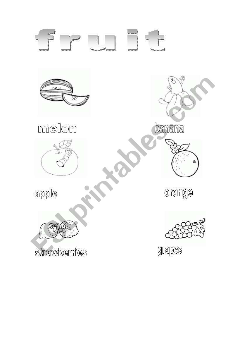 fruit worksheet