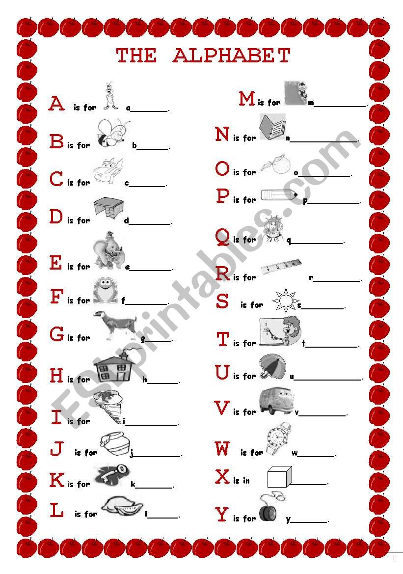 ALPHABET worksheet