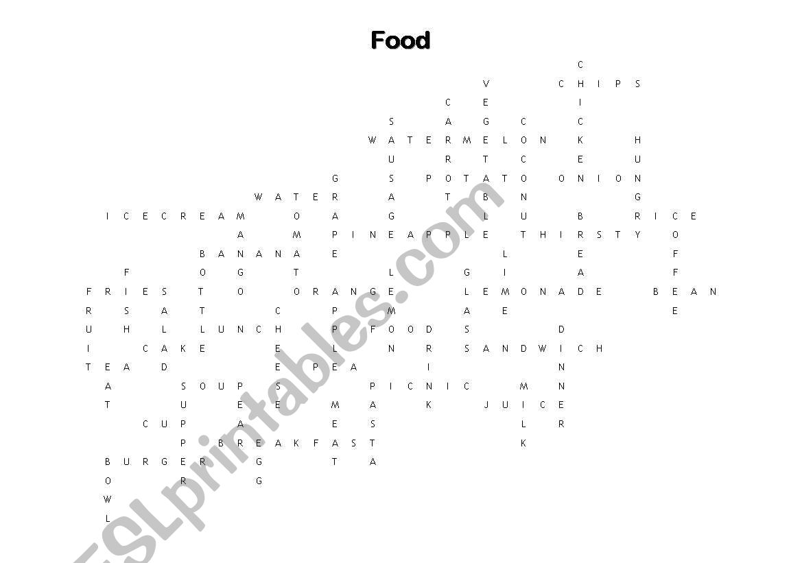 YLE Movers Food answers worksheet