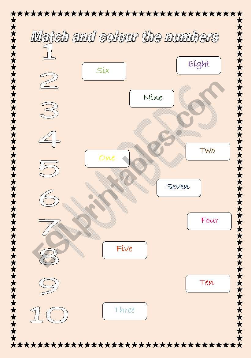 NUMBERS worksheet