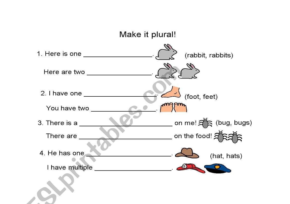 Make it plural! worksheet