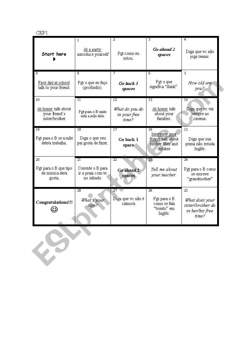 Game review worksheet