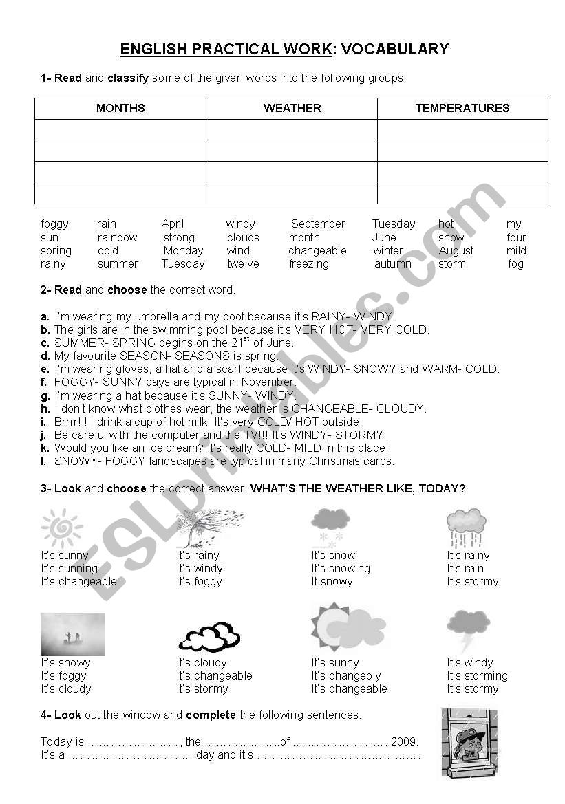 English Practical Work =) worksheet