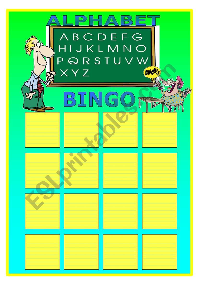 ALPHABET BINGO ( plus call sheet )