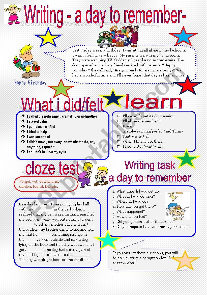 A DAY TO REMEMBER  worksheet