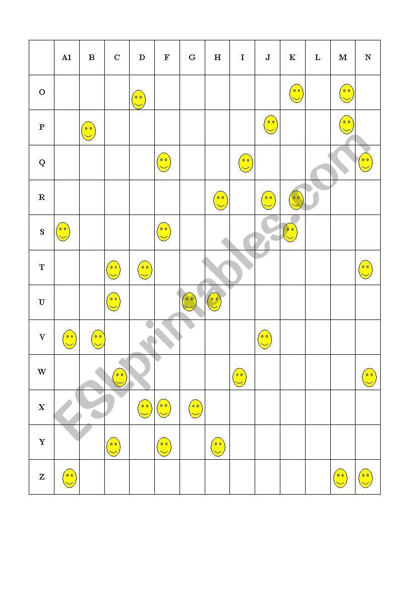 Find an ABC smile game worksheet