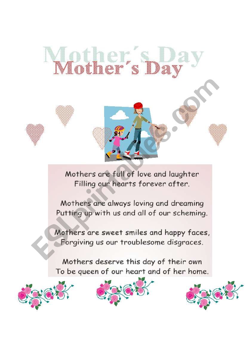 Mothers Day worksheet