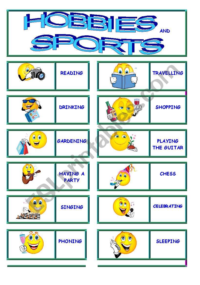 Hobbies and sports dominoes !!!!!!!!! 1/8