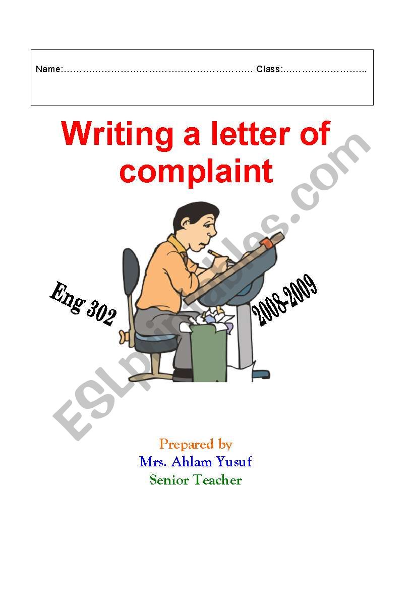 Writing a letter of complaint Guide