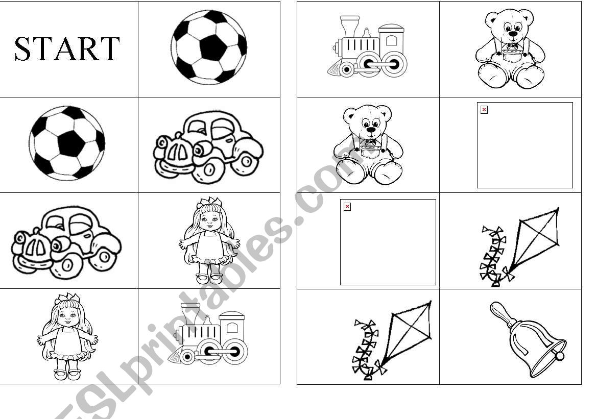 toys - domino worksheet