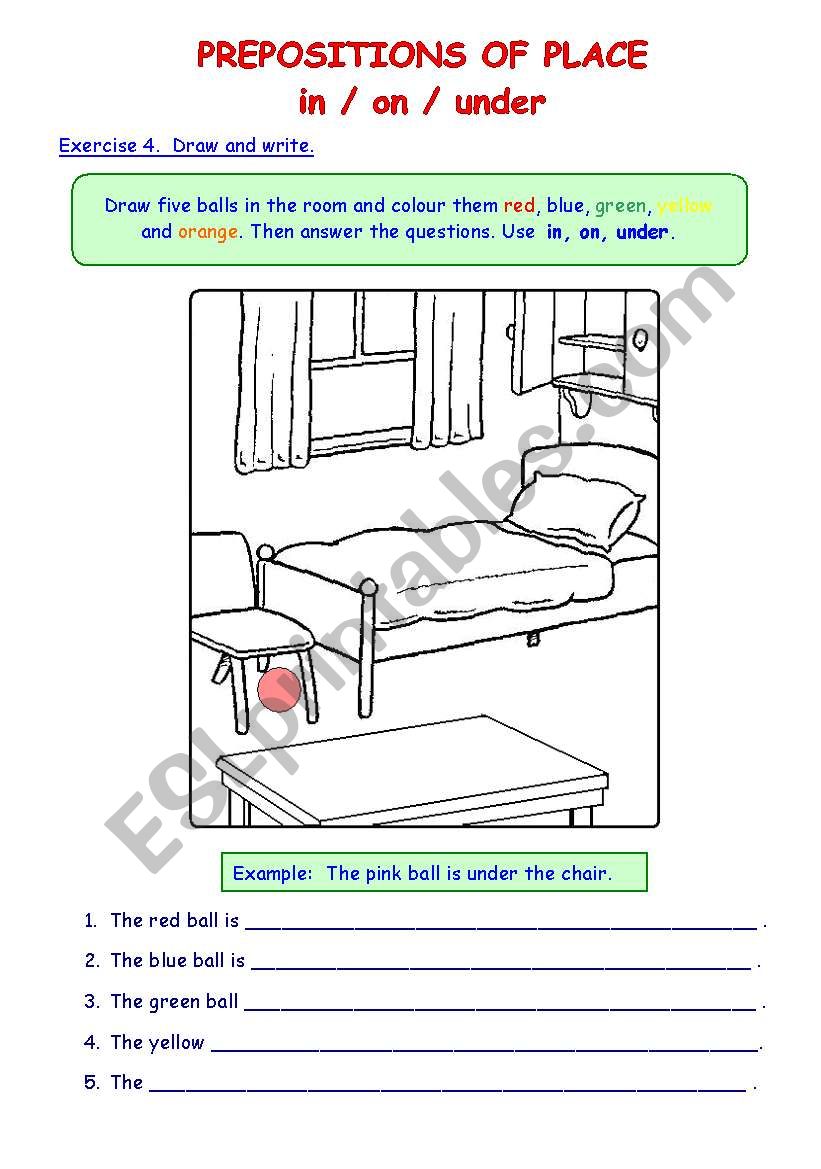 Prepositions of place 2 in/on/under