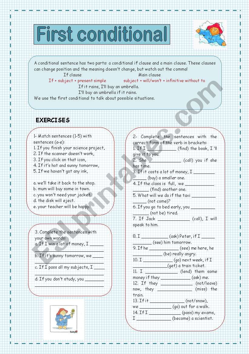 First Conditional worksheet