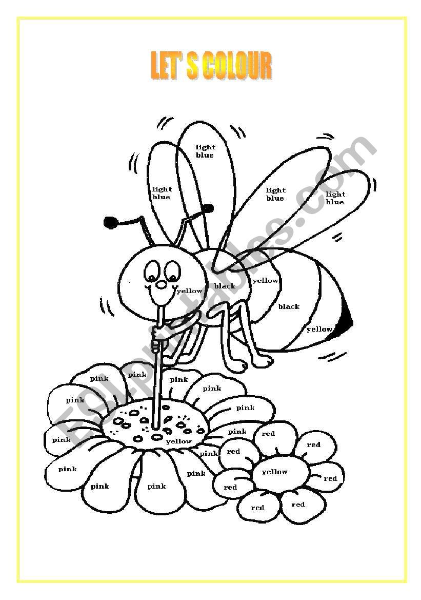 LETS COLOUR worksheet