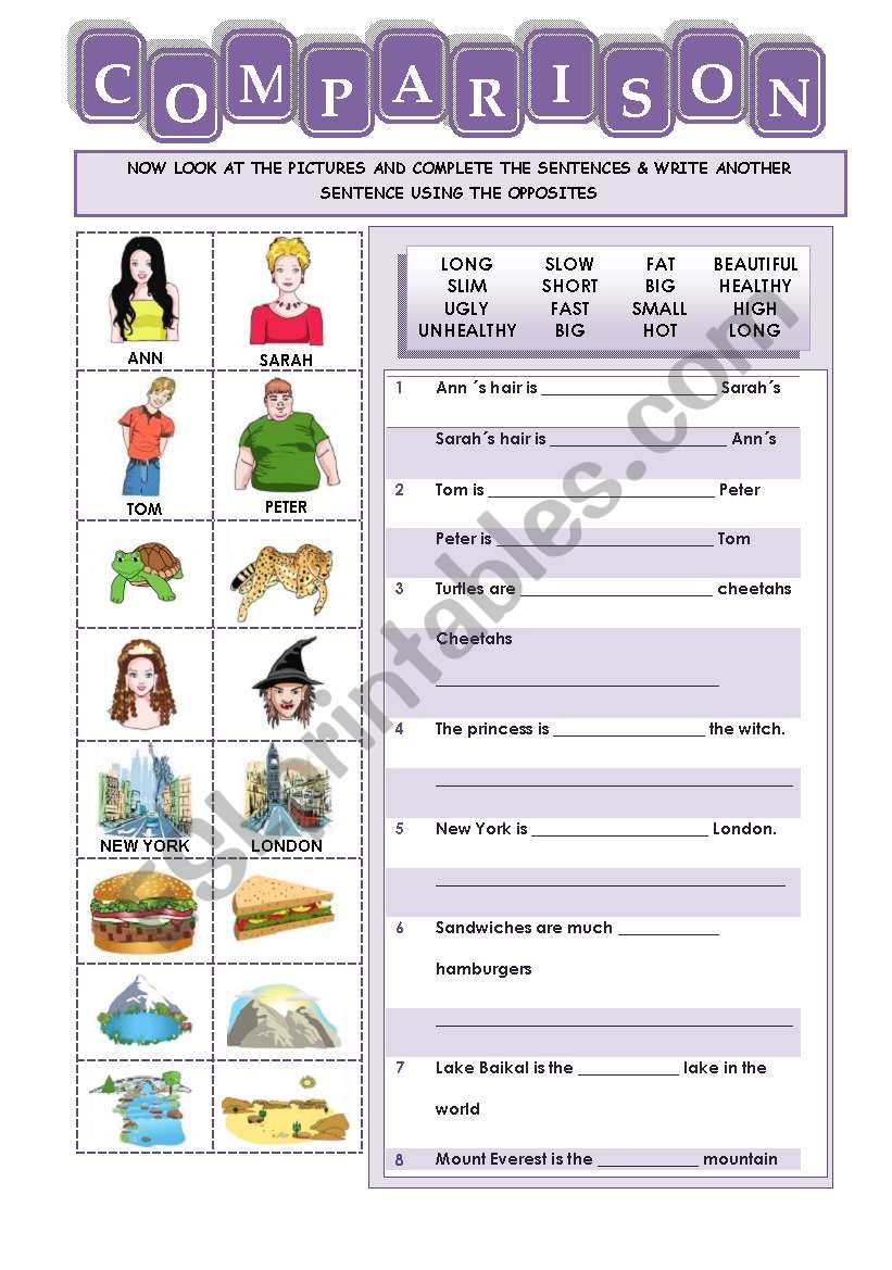 COMPARATIVES & SUPERLATIVES (2/2): EXERCISE