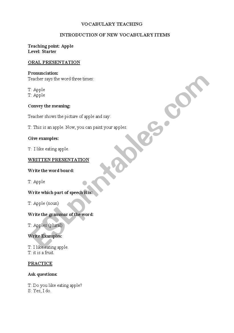 apple worksheet