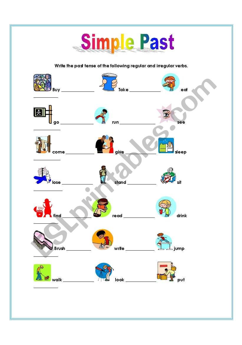 Simple past  worksheet