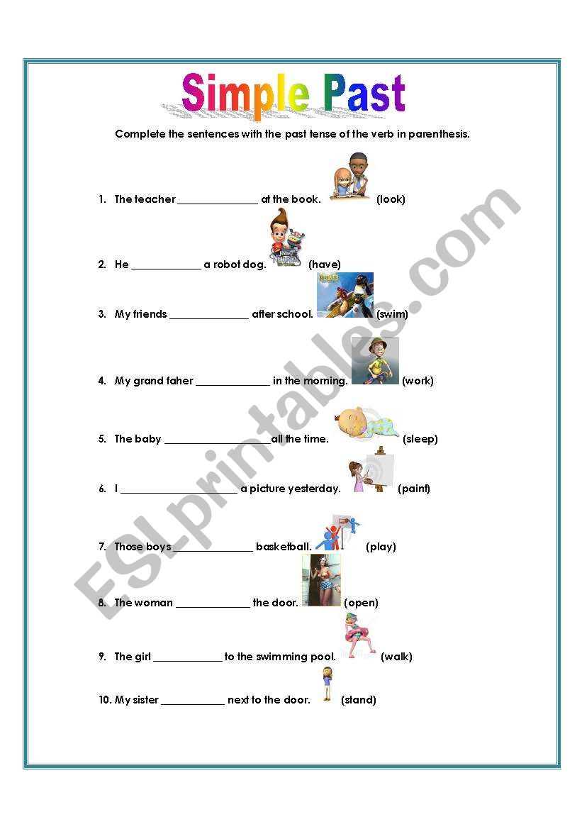 Simple past part 2  worksheet