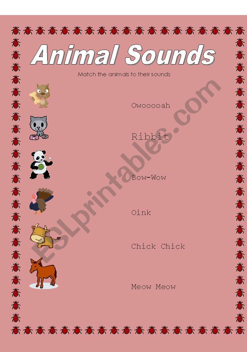 Animal Sounds worksheet