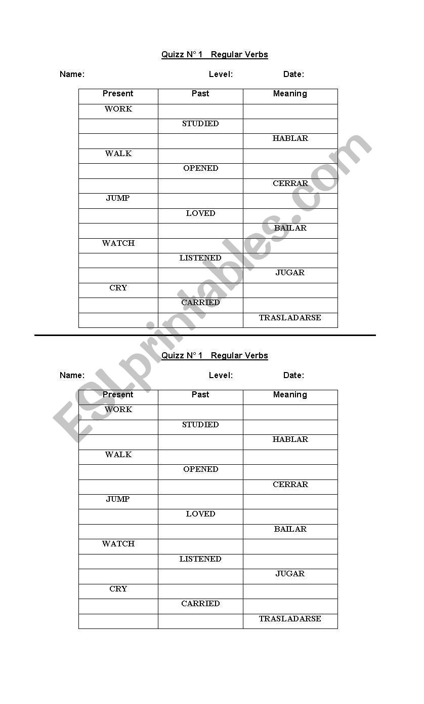 quiz worksheet