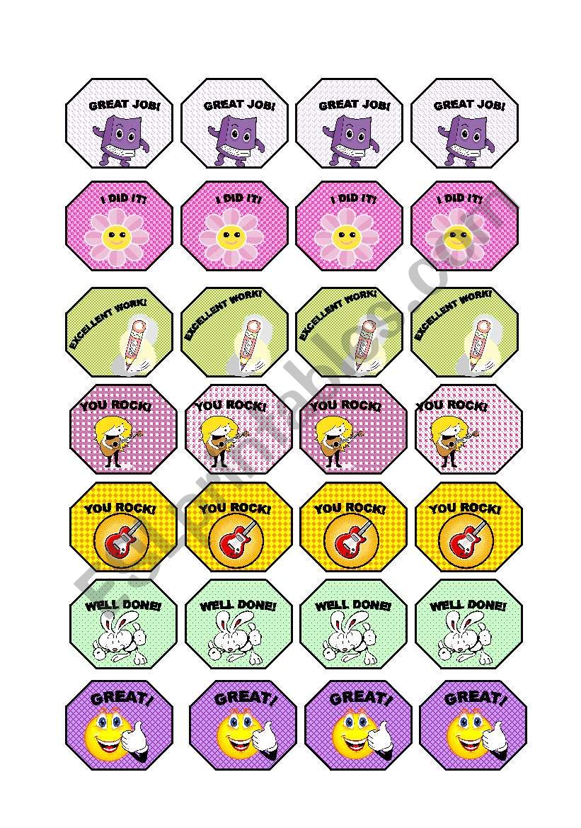 Stickers  worksheet