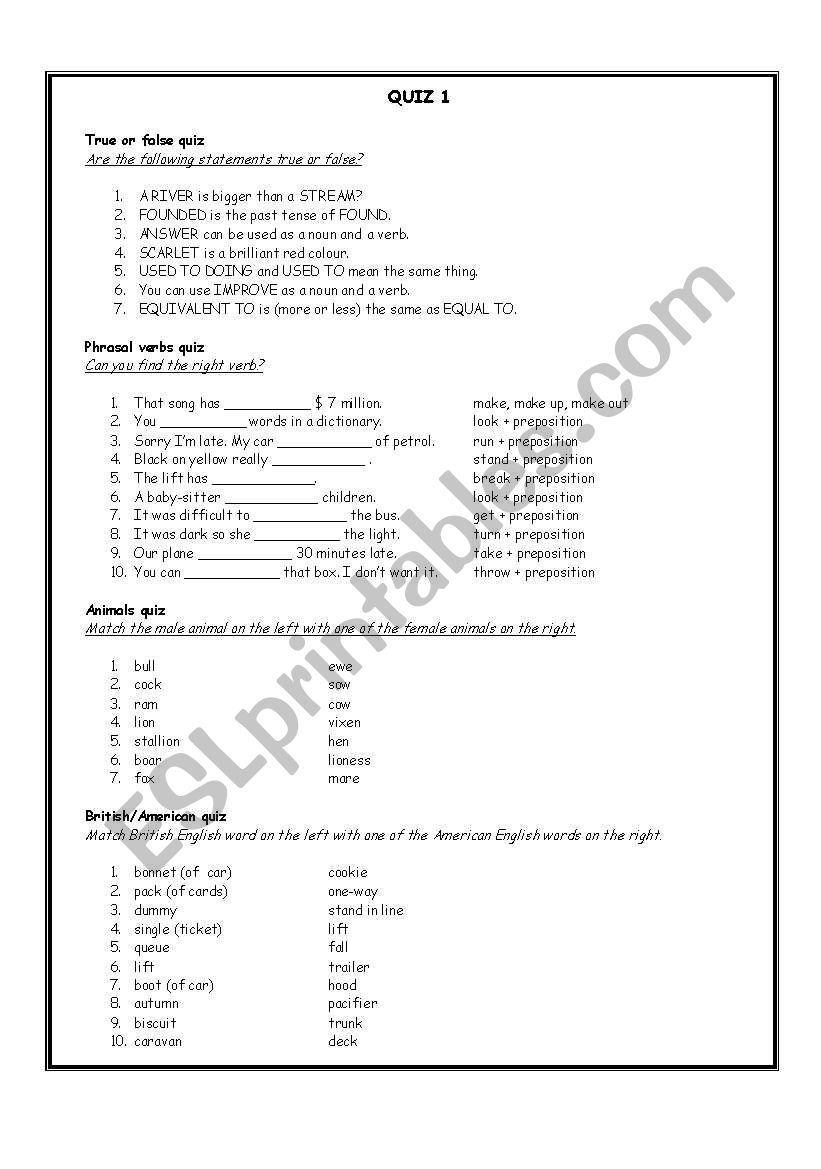 Quiz 1-5 worksheet