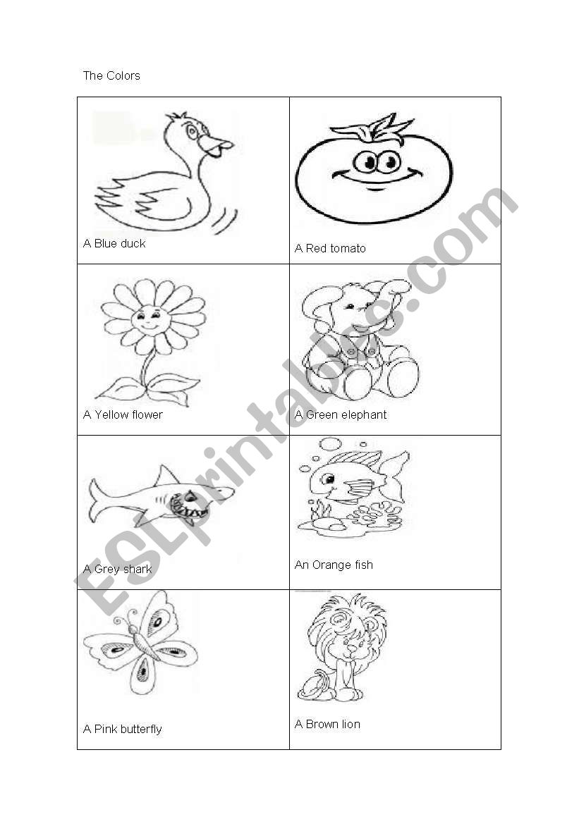 colours worksheet