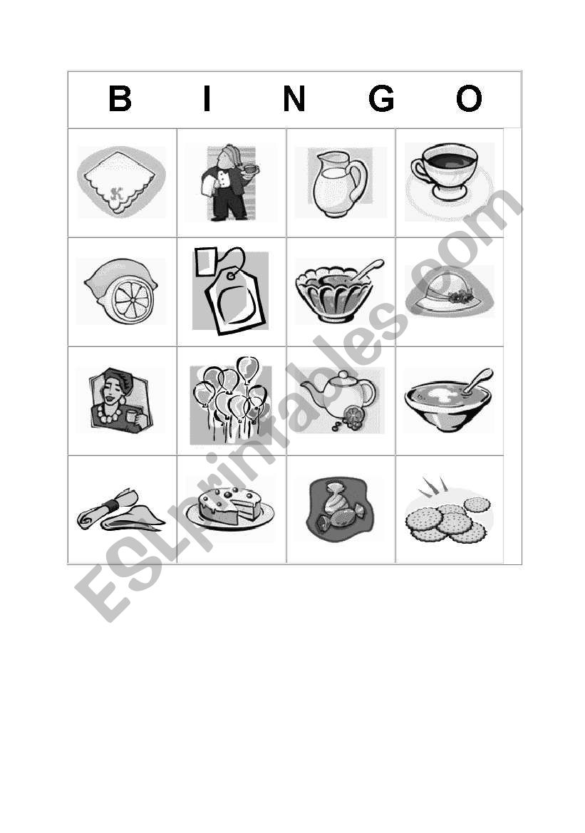 Bingo Birhday worksheet